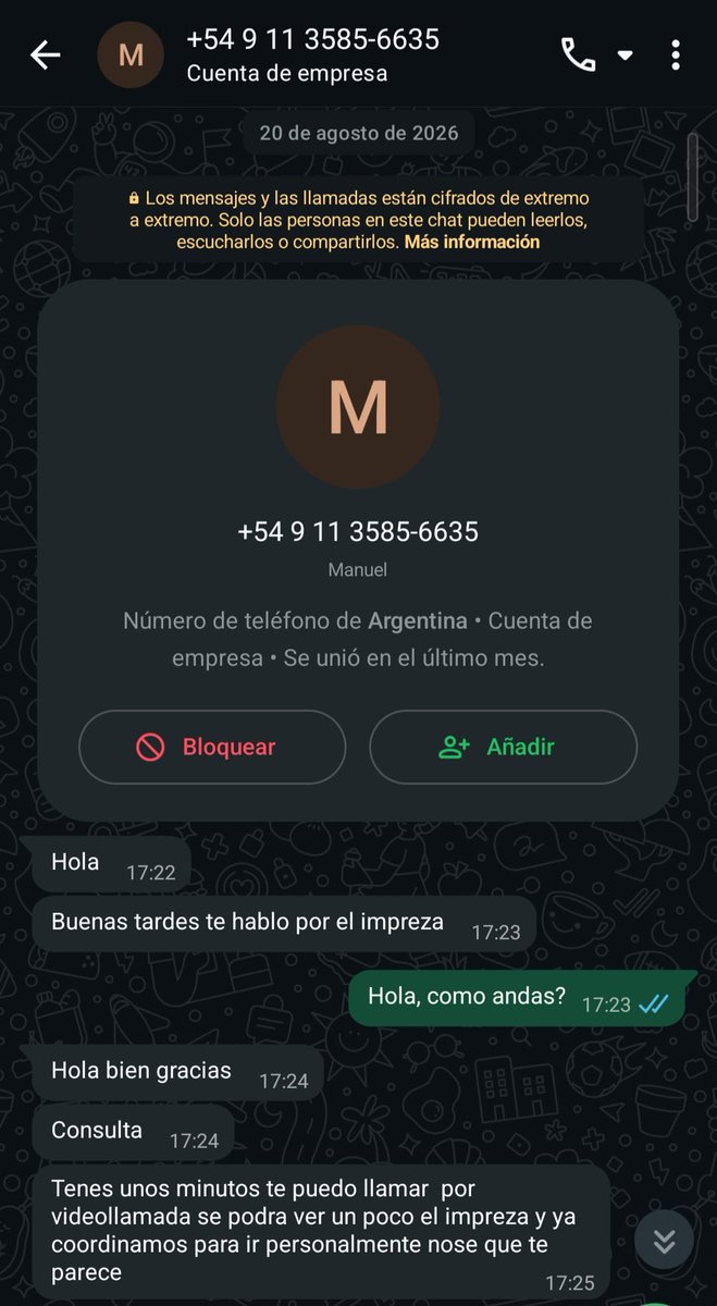 facudelosautos's tweet photo. Cuidado con las videollamadas, cada vez mas seguido la misma modalidad para robarte el WhatsApp! https://t.co/bNXTvAzJMG