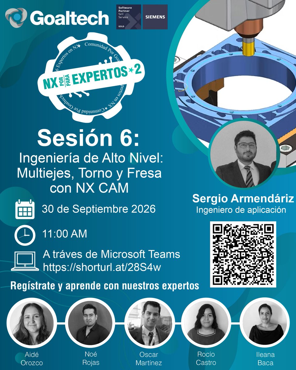 GoaltechMx's tweet photo. ¡Nueva sesión de NX Por y Para Expertos!
📅 Miércoles 30 de septiembre · 11:00 AM
💻 En línea | Microsoft Teams
🔗 Regístrate aquí: https://t.co/4DHtY15WlF
Goaltech — Tu éxito, nuestra mejor ingeniería.
#SiemensNX #NXPorYParaExpertos #NXCAM #Multiejes #Torno #Fresa https://t.co/PaFIwqMhXP