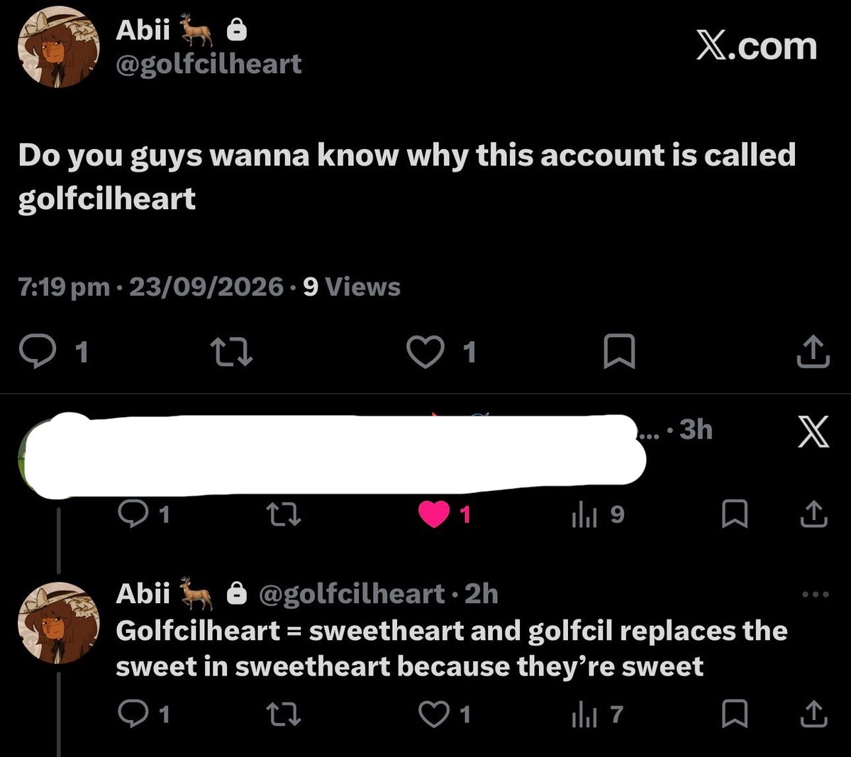 junocutiethey's tweet photo. Hi there’s also another reason stemming from something I said in one of my ao3 bookmarks but this is the main one hashtag golfcil https://t.co/NRVZWRN3Bl