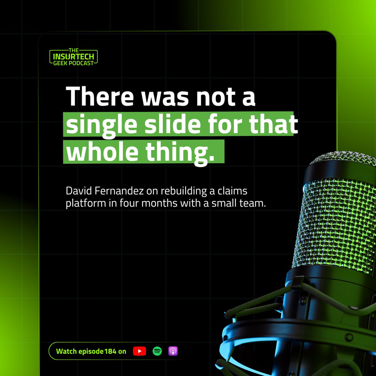 InsurtechGeek's tweet photo. "Making no decision is worse than making a suboptimal decision."

David Fernandez of Kingstone on the cost of waiting for certainty that is not coming.

This is only part of the discussion. Episode 184. https://t.co/sVzPpSZXJj