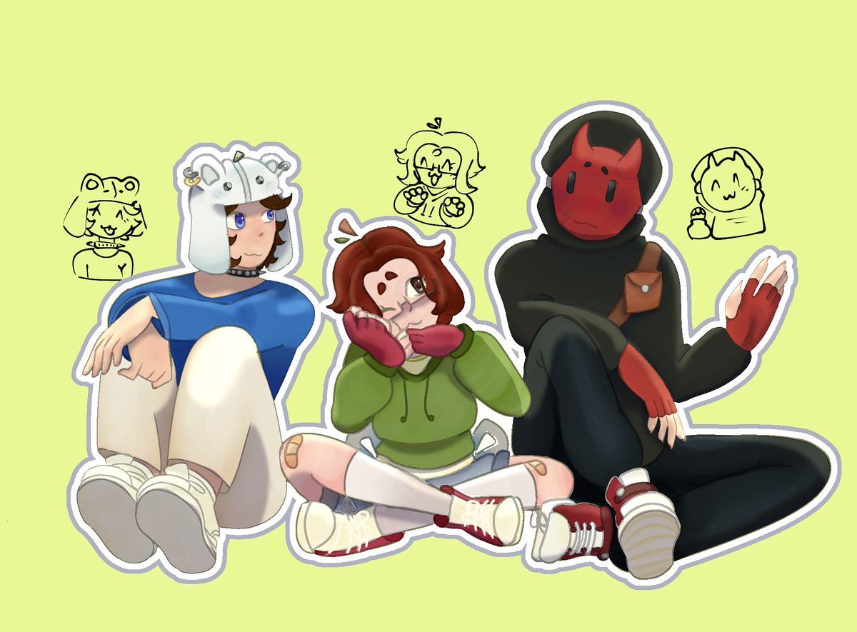 Light_Blue26's tweet photo. Fanart pro @Voidappend e o trio dele :D
(Inclusive, demorei 11 horas nisso 💔) https://t.co/yc69TPsFHv