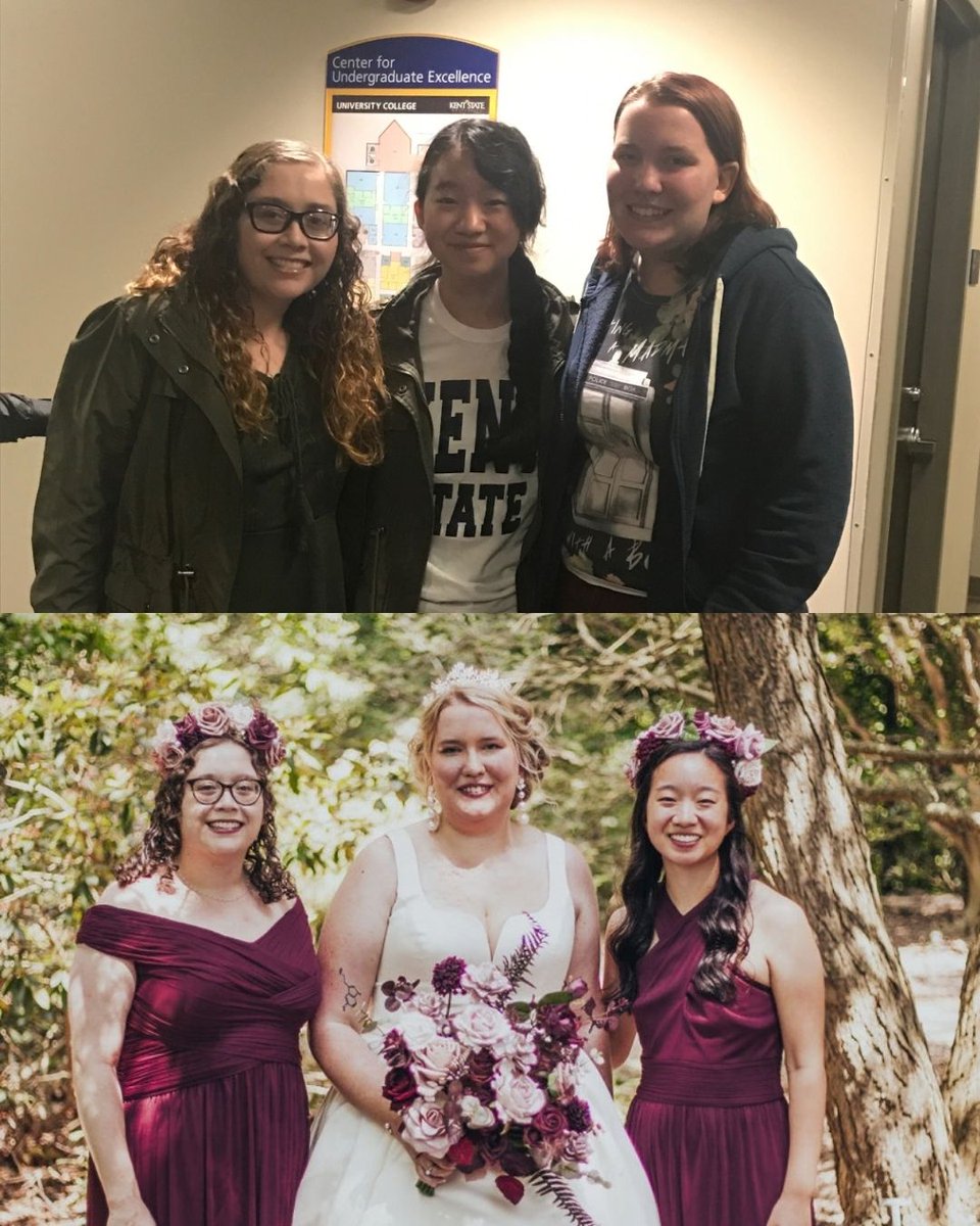 KentState's tweet photo. Some friendships start in a residence hall. Others begin in a classroom, on the field or during a study session.

For these Golden Flashes, those friendships lasted long beyond graduation.

Read their stories here:  https://t.co/TZ1Bu18bNX https://t.co/16XQzfI2Fg