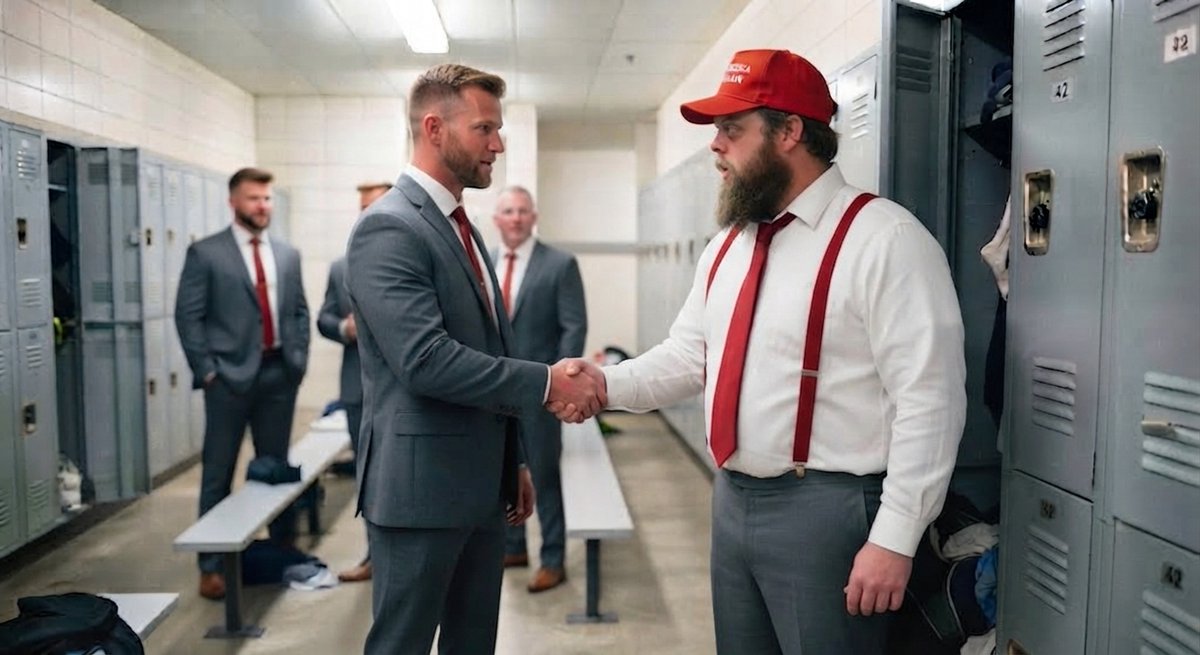 magaeuclid's tweet photo. Part 2/2

When the other men came up to him, he thought he'd be embarrassed. But a firm handshake and a kind word fills him with a feeling of power. And why not? He has always been like this:

Confident
Strong
Unapologetically conservative https://t.co/sXmqWOj74W