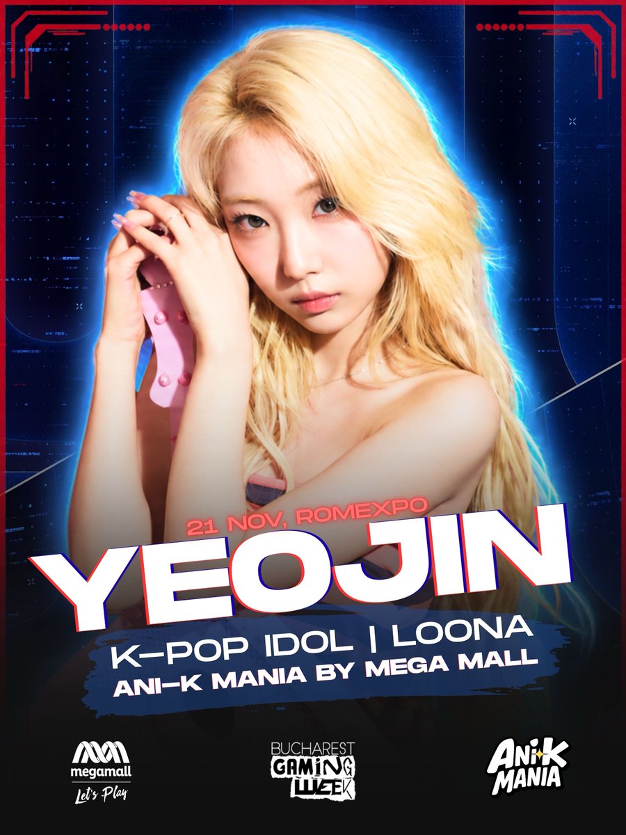 orrery_nim's tweet photo. ani.k-mania Instagram post
YEOJIN from LOONA is coming to Romania for the FIRST TIME this November, marking her FIRST EVER European appearance as a SOLO ARTIST! 🇷🇴✨
📍 Romexpo, Bucharest, Romania
📅 November 21

Get ready for an EXCLUSIVE SHOWCASE & MEET & GREET at Bucharest Gaming Week!

Yeojin will take the BIG STAGE at Bucharest Gaming Week on November 21st for a special solo performance you won't want to miss!

Your ticket gives you access to both the Showcase AND the Meet & Greet!

Don't miss your chance to meet Yeojin and see her live in Bucharest!

Get your tickets now! https://t.co/IE4bhlMqcz
& STAY TUNED for more exciting NEWS to come... this will be BIIG!