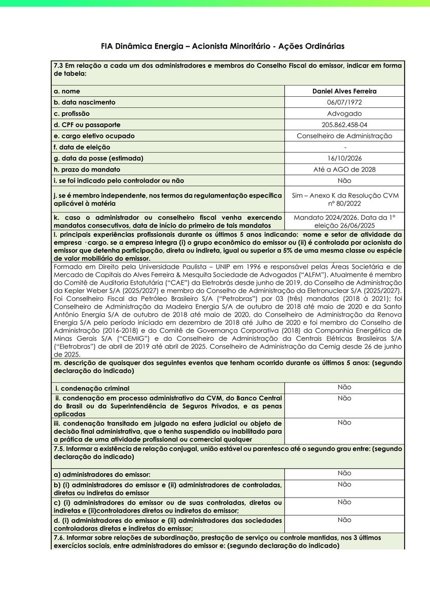 RiscoRetorno's tweet photo. #CMIG3 #CMIG4: Cemig recebeu indicação de minoritário para o Conselho e pedido de voto múltiplo na AGE de 16/10/2026. BVD e proposta foram atualizados; votos já enviados seguem válidos e podem ser alterados até 12/10. https://t.co/1eJDwEtu4v