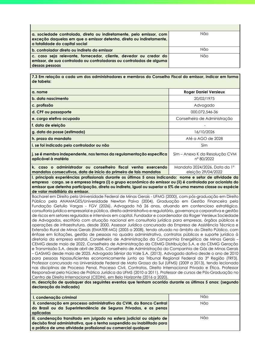 RiscoRetorno's tweet photo. #CMIG3 #CMIG4: Cemig recebeu indicação de minoritário para o Conselho e pedido de voto múltiplo na AGE de 16/10/2026. BVD e proposta foram atualizados; votos já enviados seguem válidos e podem ser alterados até 12/10. https://t.co/1eJDwEtu4v