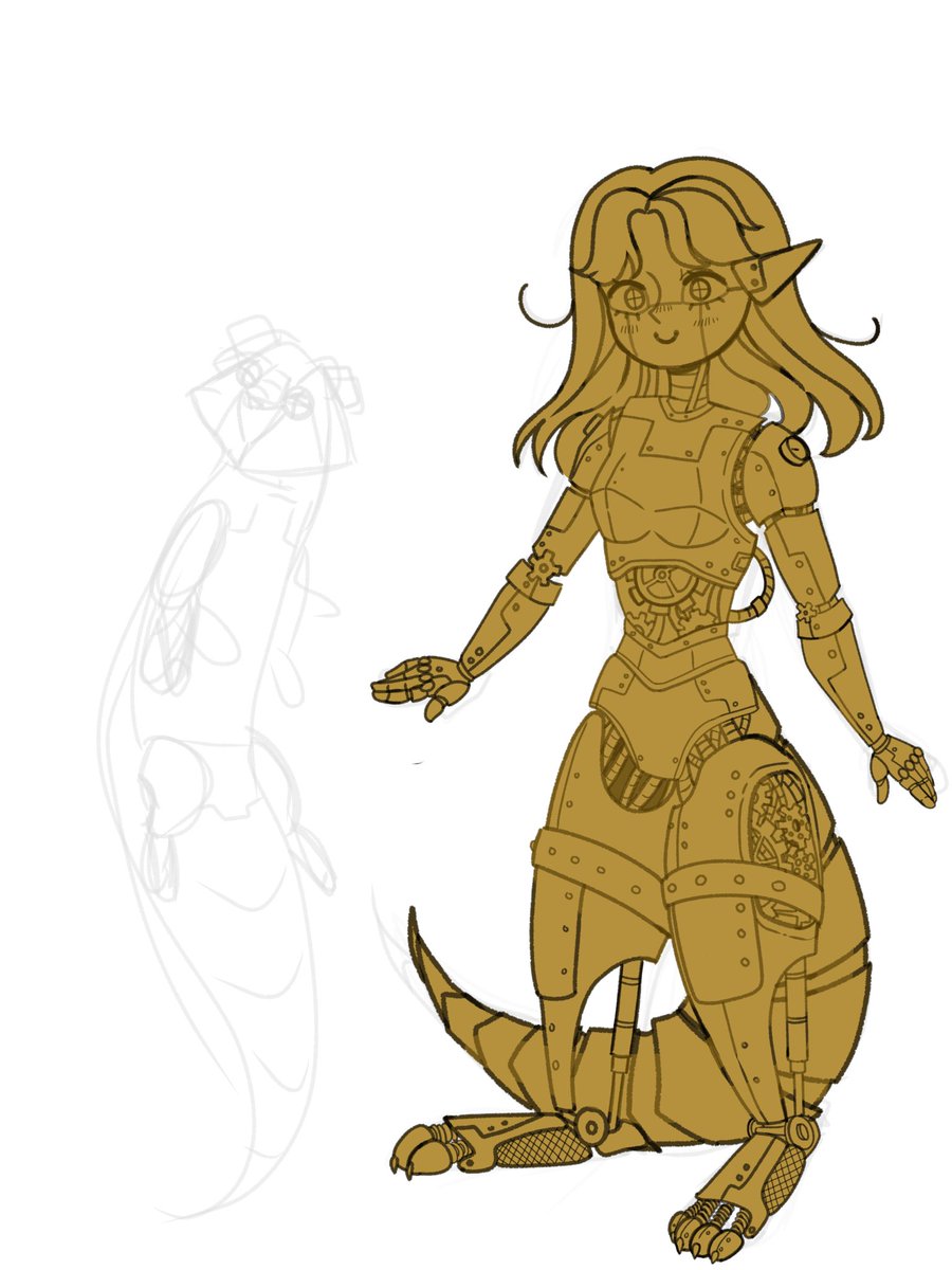 capucjina's tweet photo. How much aura am I gonna get if I finish this mecha? 
#art #WIP #mecha https://t.co/lYrEiXscbW