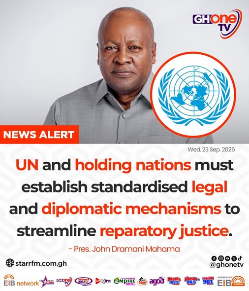 starr1035fm's tweet photo. UN and holding nations must establish standardised legal and diplomatic mechanisms to streamline reparatory justice... - Pres. Mahama
#EIBNetwork #StarrFM
#GHOneNews #NewsAlert https://t.co/yvrZndLPy2