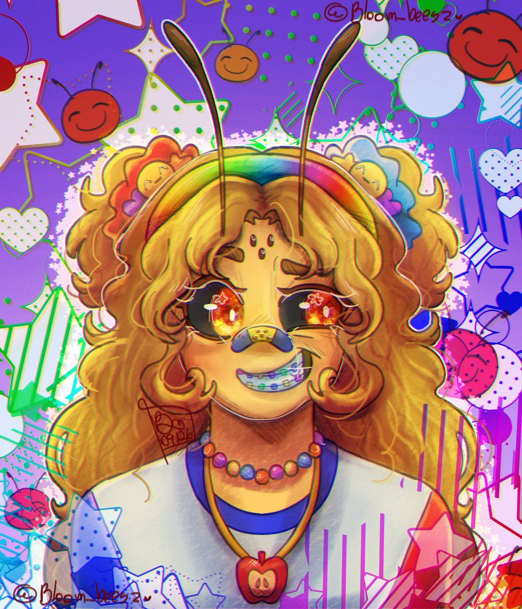 Bloom_beesz's tweet photo. finally finished this piece, and i liket it a lot. lots of colors :3c
.
.
.
.
.
#digitalart #beeoc #kidcore #icon https://t.co/R1Oa61igPb