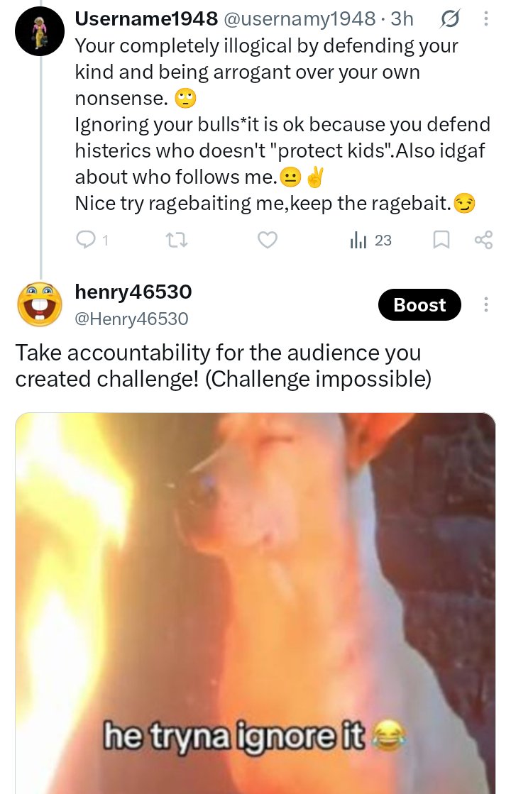 Henry46530's tweet photo. @usernamy1948 @ToadyFNaF1987 @usernamy1948 blocked me so I won't be able to respond or see anyone else's response. I'm not surprised. If you're going to be a creepy little shit at least take accountability for the audience you created and the lack of calling out actual predators within your followers. 🙏 https://t.co/bS7pZuLU7X