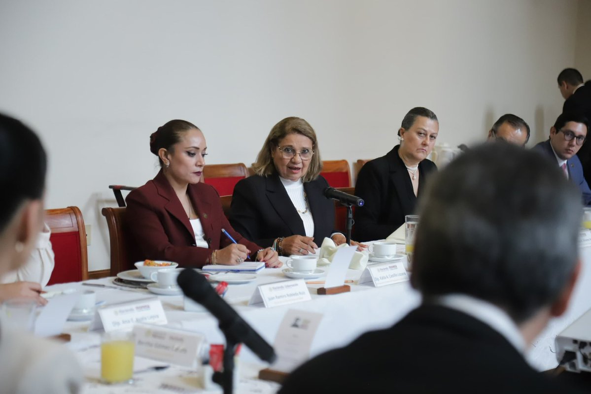 soniarincon_ch's tweet photo. Por parte de la Junta Directiva de la Comisión de Presupuesto y Cuenta Pública, el día de hoy sostuvimos una reunión de trabajo en Palacio Nacional con el secretario de Hacienda, Edgar Amador Zamora; la subsecretaria de Egresos, Bertha Gómez Castro, y su equipo.

Seguimos avanzando en el análisis del Presupuesto de Egresos de la Federación 2027, sumando esfuerzos y manteniendo un diálogo cercano para atender las prioridades de nuestro país.

Continuaremos trabajando con responsabilidad y compromiso, siempre pensando en el bienestar de las familias de México.