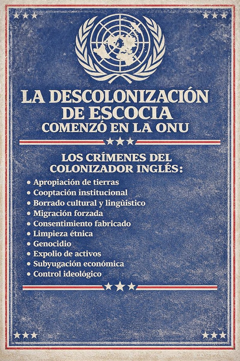 thomsonchris's tweet photo. Como colonia inglesa, tal como se la denomina actualmente en los registros de la ONU, Escocia apoya a Argentina. Las Malvinas son argentinas. Escocia ha iniciado su proceso de descolonización a través de la ONU. Una Escocia liberada y descolonizada será un actor muy diferente del belicista y delirante Estado colonial inglés. Escocia no tiene ningún conflicto con Argentina.
