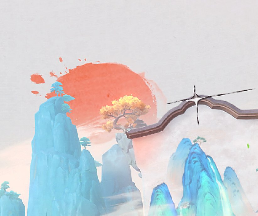 BaWCatGod's tweet photo. I see weird Liyue painting world... What WERE you trying to tell us? https://t.co/7M2xyPbZ2Q