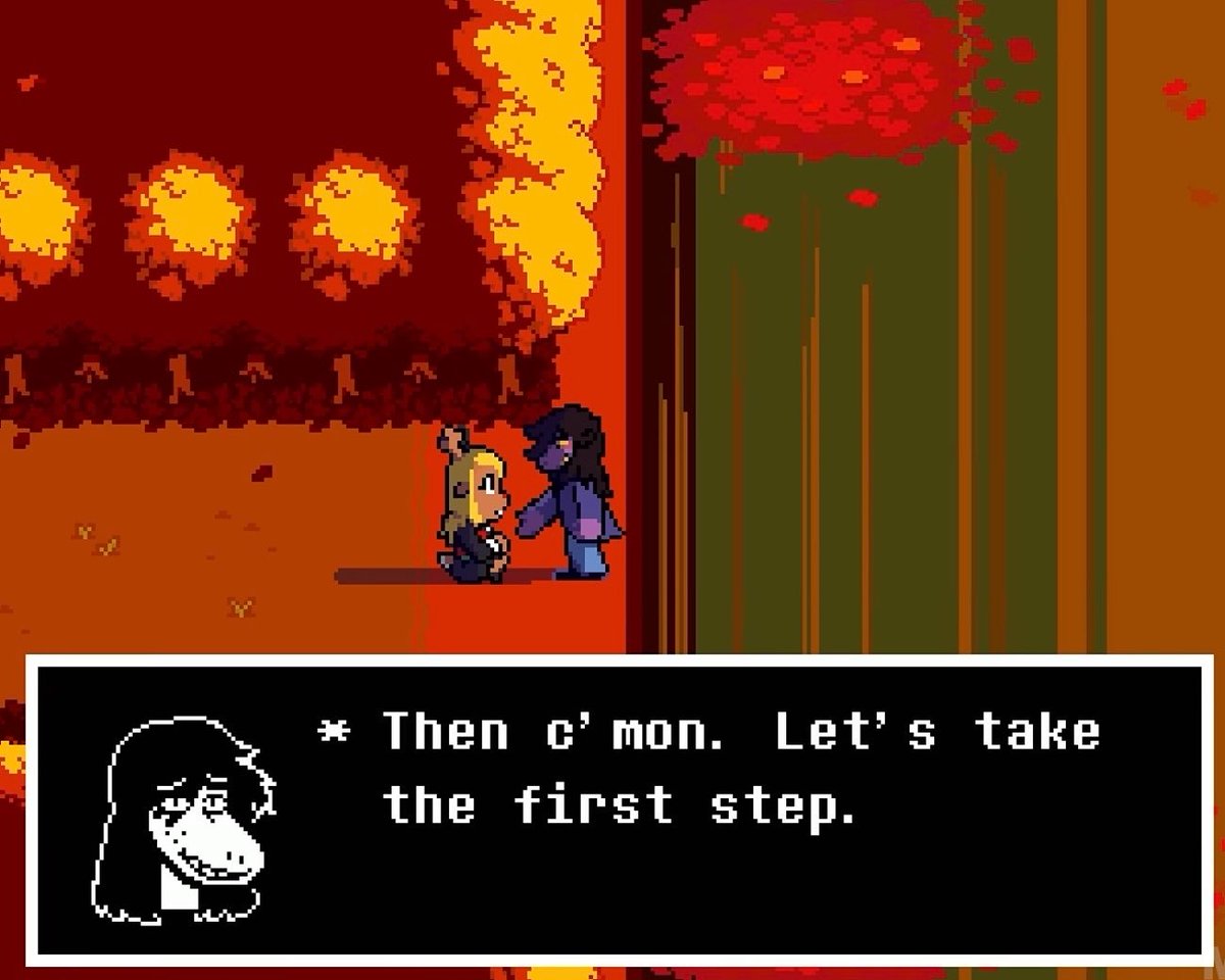 daxhaunts's tweet photo. there is so many lines that i could have chosen, but this time i’m picking some that lead to one of cutest scenes in deltarune so far https://t.co/QiRfwaGKL1