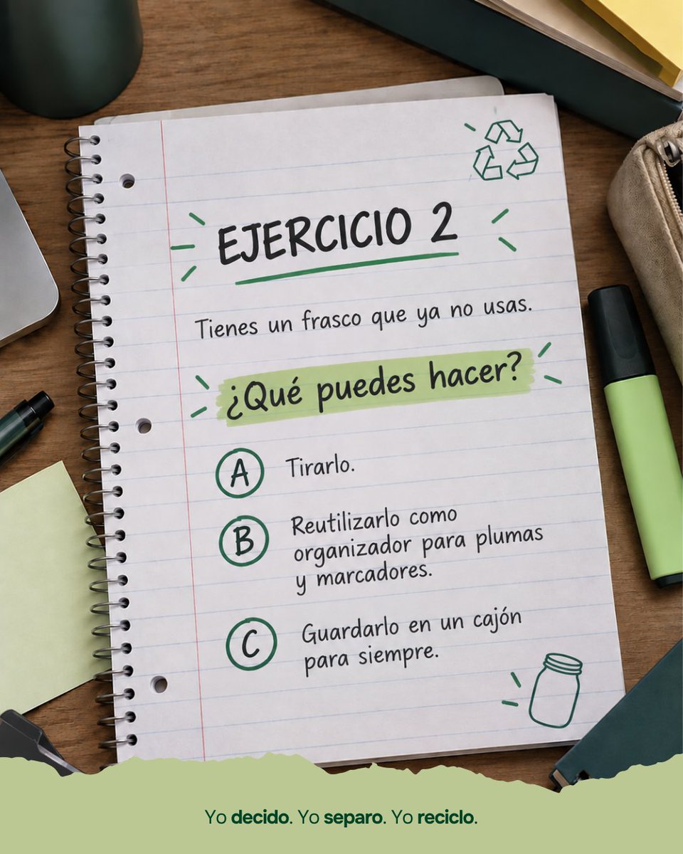 ecoceac's tweet photo. 🎒 Este regreso a clases no solo abre las puertas a un nuevo ciclo. También abre la oportunidad de aprender, crecer y elegir diferente. 💚

Nuevos amigos, nuevas historias, nuevos aprendizajes… y pequeñas decisiones que pueden hacer una gran diferencia.

Porque cuidar nuestro planeta también se aprende. 🌎♻️

✨ Este regreso a clases, haz que cada elección cuente. 

#Ecoce #Semarnat #México #RegresoAClases