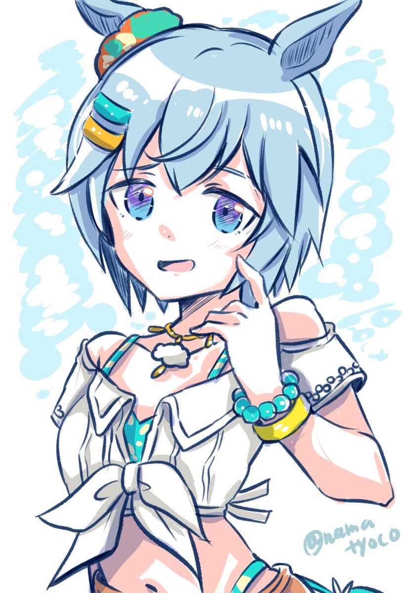 namatyoco's tweet photo. おはようございます✨️
前に朝活で描いたセイウンスカイちゃん✨️ https://t.co/zCcGzUXD3S