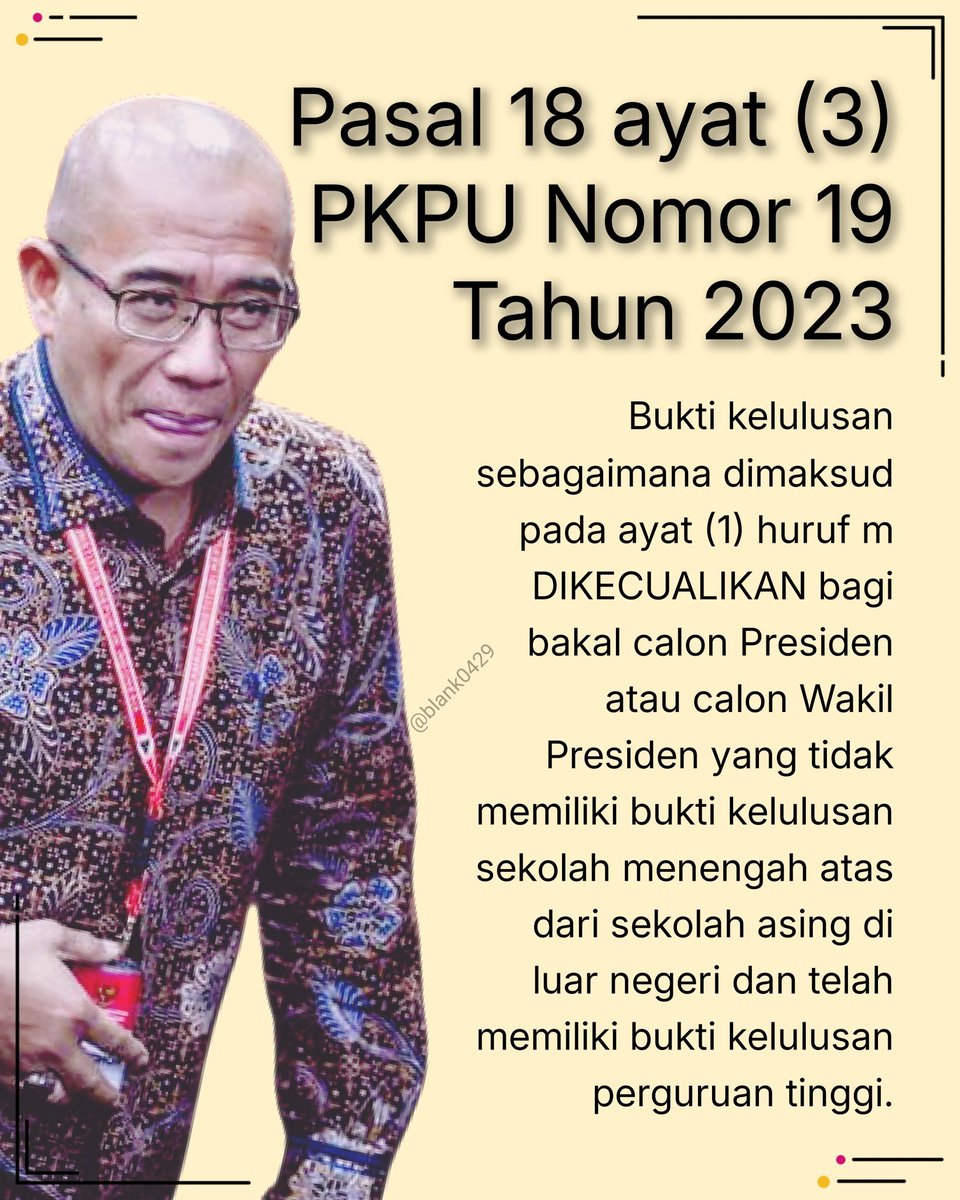 blank0429's tweet photo. 🔺️Pasal ini tidak pernah ada pada Pemilu sebelumnya
🔺️Diterapkan KPU langsung tanpa konsultasi dgn DPR. RDP dilakukan setelah proses pendaftarannya terlampaui. Ini melanggar undang-undang
🔺️Bawslu mendiamkan https://t.co/4PkMGovUlI