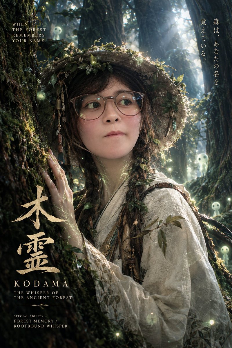 hanayuzuo's tweet photo. 熱出て暇だから、私も便乗して遊んでみた！
木霊が嬉しい🌳

(プロンプトお借りしました😊) https://t.co/NaInWWOseg