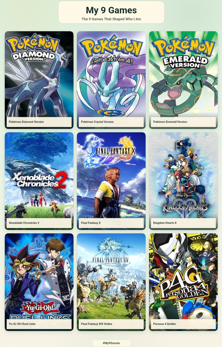 chrismegrath's tweet photo. 9 (goated) games that shaped me https://t.co/DBmnPeVRDM