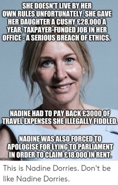 AROcalon's tweet photo. @NadineDorries https://t.co/UW0lWr3JR3