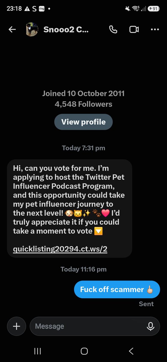 Leesa50Uk's tweet photo. @twosnoot2 Has been hacked by scammers. Please don't click on any links in Dms 🙏 https://t.co/2UYJR5BBma