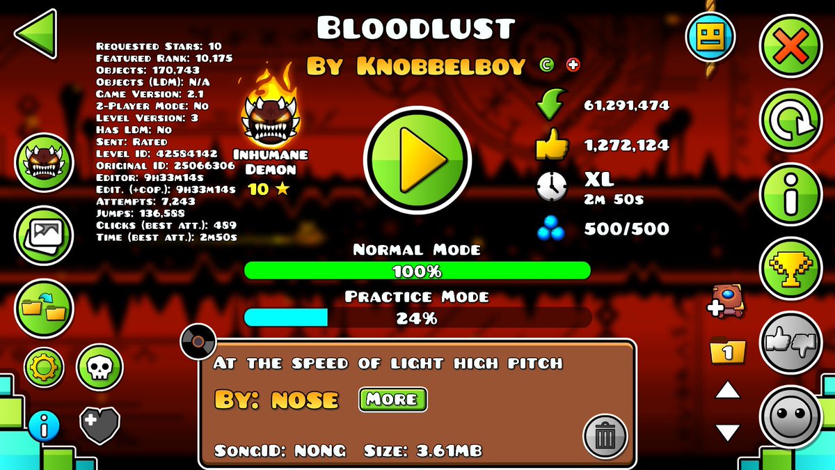 beicro's tweet photo. Bloodlust 200% new hardest, beat y rebeat con menos de 24 horas de diferencia, no se grabaron los clicks en la completion original. Finalmente he completado mi sueño de hace 8 años, gracias a todos quienes siempre me han apoyado. Ha sido mi peor experiencia, pero valió la pena https://t.co/OkoGtcCEWM