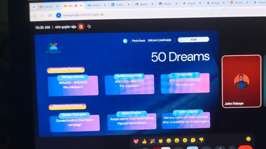 john_fatoye's tweet photo. @yattiyr had the pitched the Dream Campaign to another prospective sponsor today and guess what,

We got a DREAM CHAMPION

He donated Half a million Naira to it

We are super grateful to everyone committing their resources to this campaign - helping children access education https://t.co/vxN1FXwcoC