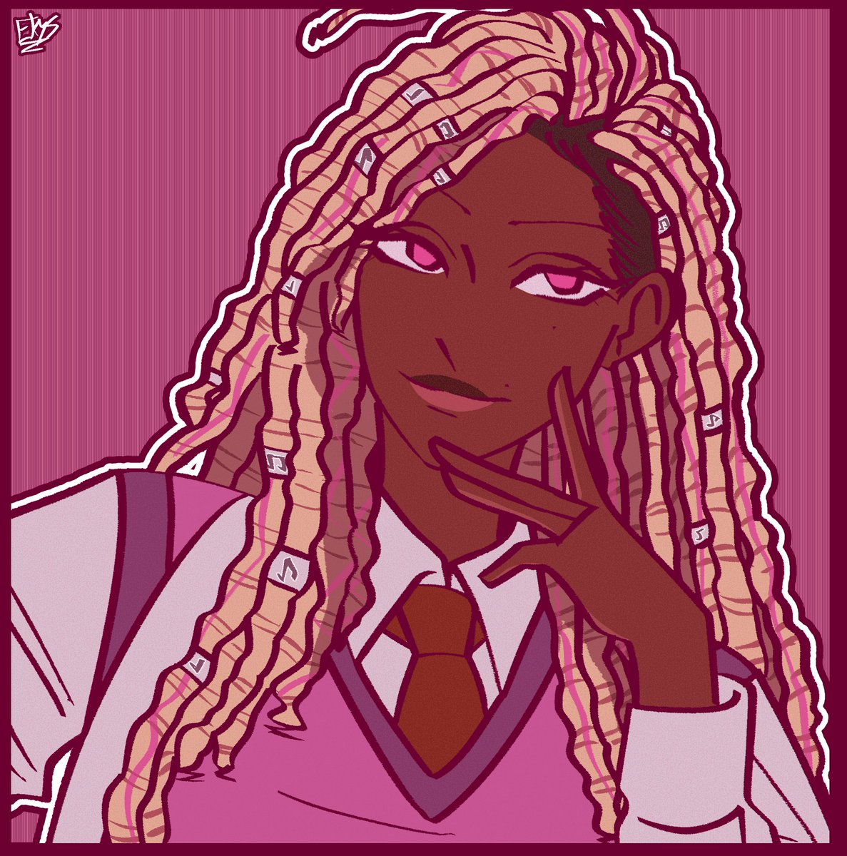 Ekyssd's tweet photo. I saw people drawing blasian Kokichi so can I doodled my blasian Kaede do you fw her 

#danganronpa #drtwt https://t.co/ma4LrDeXTs