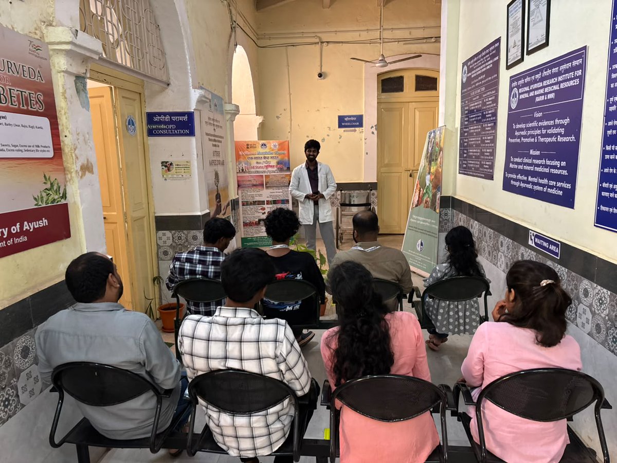 cruhgoa's tweet photo. CRU(H), Goa organised an awareness talk on Medicinal Plants &amp; their Uses on occasion of 11th Ayurveda Day 2026, on 22 Sept 2026. Dr. Vignesh Naik, SRF(H), highlighted their identification &amp; uses. Also CRU(H) staff also participated in the Rangoli Competition by RARIM &amp; MMR, Goa. https://t.co/Aq1C8563GY