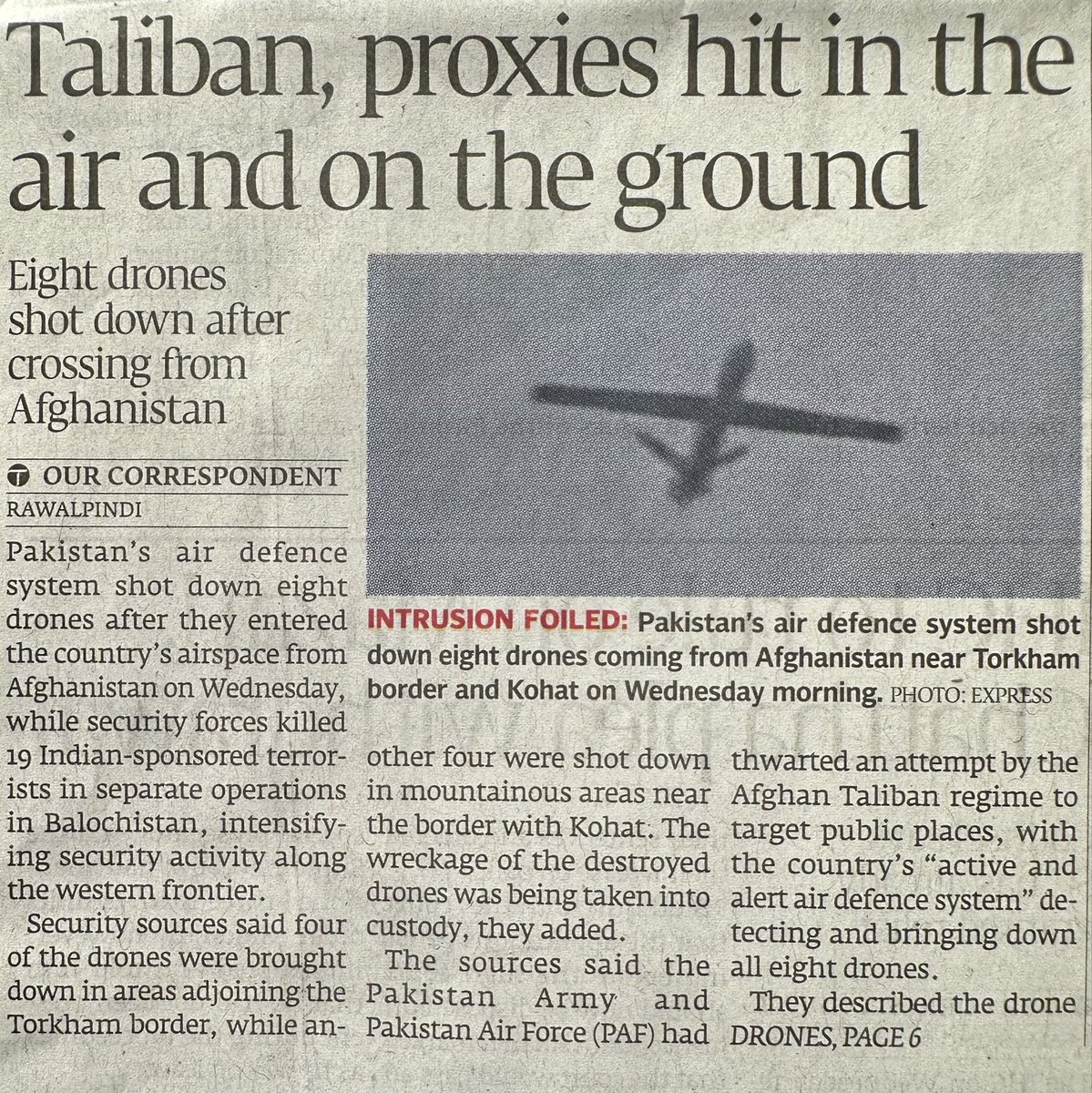 HamidMirPAK's tweet photo. Once again Air Defence System of Pakistan destroyed the plans of a well known enemy attacking from the Afghan territory. https://t.co/o3PKKKVjb3