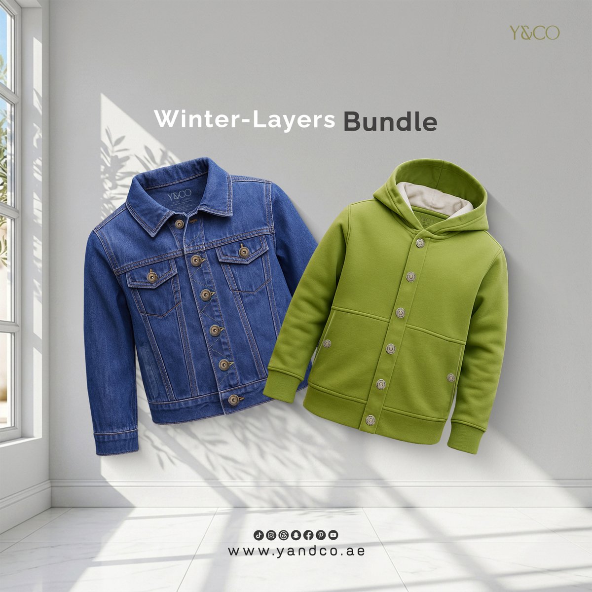 yandco_official's tweet photo. طبقات دافئة لأيام الشتاء الباردة للصغار! ❄️🤍
امنحي طفلك الدفء والراحة مع باقة طبقات الشتاء. تشكيلة مريحة من القطع الأساسية اليومية، مثالية لوقت اللعب، والخروجات، وكل لحظات الشتاء الممتعة!
Shop Now: https://t.co/RHo5gUZ8Zq
#yandco #uaefashion #patchhoodie #boyshoodie #uaemom https://t.co/ymISZCrWeZ