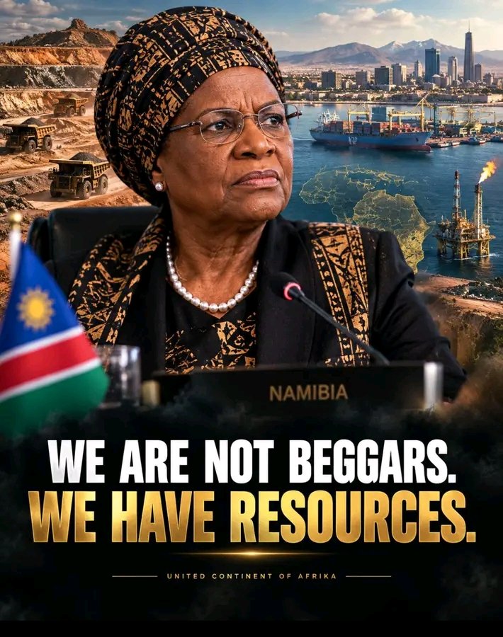 JKyalo37828's tweet photo. 🔴This Quote is Powerful 

“We should not negotiate with a poverty mentality, as if we are begging. We cannot be beggars in the international community when we have resources.”  

— President Netumbo Nandi - Ndaitwah

Africa is not poor.  
Africa has been negotiating like it is poor.

We sit on oil, gold, diamonds, cobalt, lithium, fertile land, and young people — yet we enter global rooms with a begging bowl mentality.

That era must end.

We must negotiate from strength, not desperation.  
We must speak as owners of resources, not as aid recipients.

No more poverty mentality.  
No more weak posture.

Africa has the resources.  
Now we need the mindset of being wealthy, the mindset to build industries with our resources and the unity to match.

Then will the Richest Continent have the Richest People.

Africa Must Unite. 🔥🌍