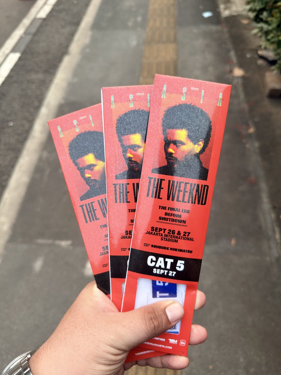 ktian54's tweet photo. Wts 
Cat 5 day 1 ready 3tix
Cat 5 day 2 ready 3tix

Bisa cod gbk ya hari ini buat penukaran,diurus sampai jadi wb🙏🏻 
#wts #wtb #theweekndinjakarta https://t.co/wlqFdDrioA