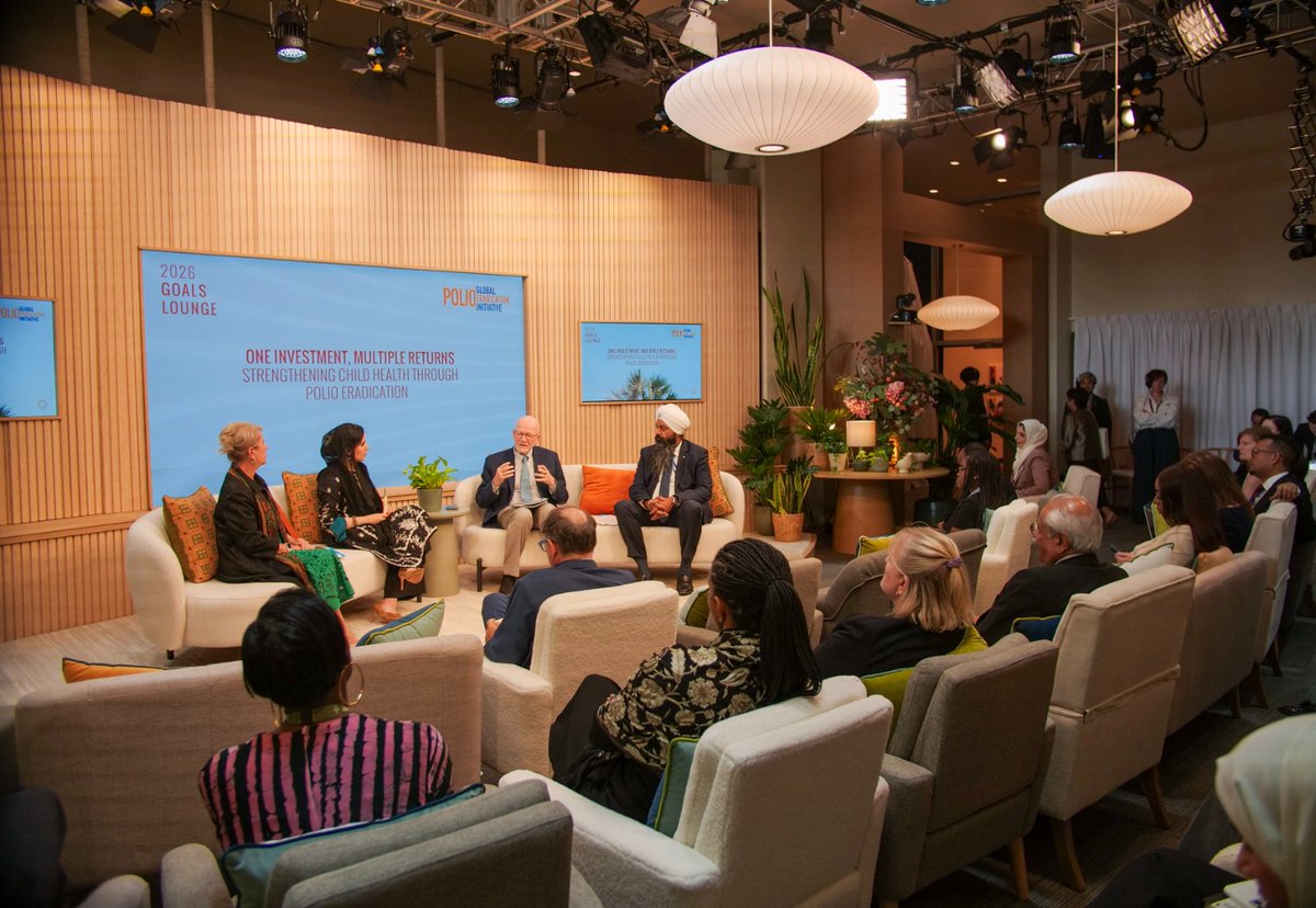 PakFightsPolio's tweet photo. On the sidelines of #UNGA81, UNICEF Health Global Youth Advisory Member @AlishbaKBarech  moderated an important conversation on investing in child health through polio eradication, bringing together Hon. @randeepssarai , Dr. Jennifer Jones and Dr. @ChrisJElias 

From advancing polio eradication to championing gender equality and meaningful youth participation, Alishba continues to amplify young voices and advocate for a future where every child can thrive.

Grateful to Steven Lawuierer for guiding the broader conversation, and to all partners working together to keep child health and polio eradication high on the global agenda.

@UNICEF_Pakistan @UNICEFhealth @UNICEF 
#EndPolio #ForEveryChild #ChildHealth #YouthLeadership #UNGA81