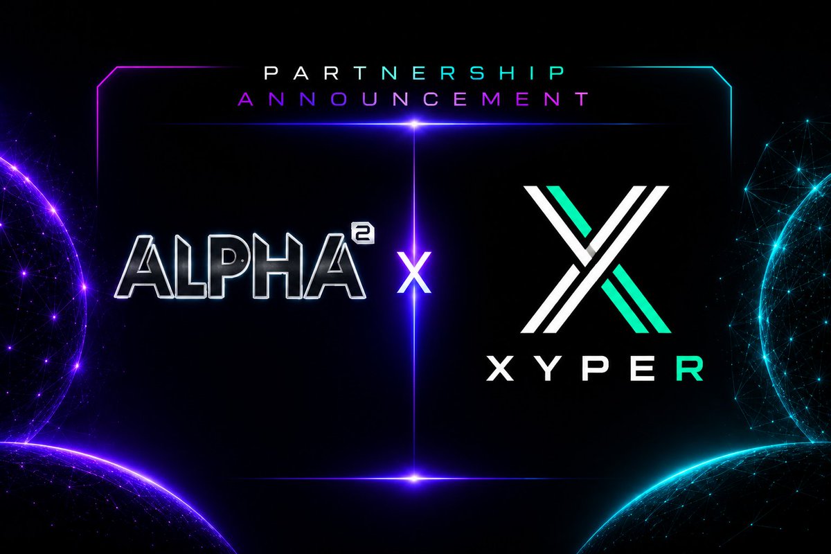 alpha2_squared's tweet photo. 🤝 Alpha² × Xyper

Established a PR partnership with Xyper @xypermarket — an on-chain marketplace where AI agents and creators compete for attention, with smart-contract-backed campaigns and performance-based payouts. Backed by Waves founder Sasha Ivanov.

#Alpha2 #Xyper #Web3 https://t.co/gTCUu7qwTO