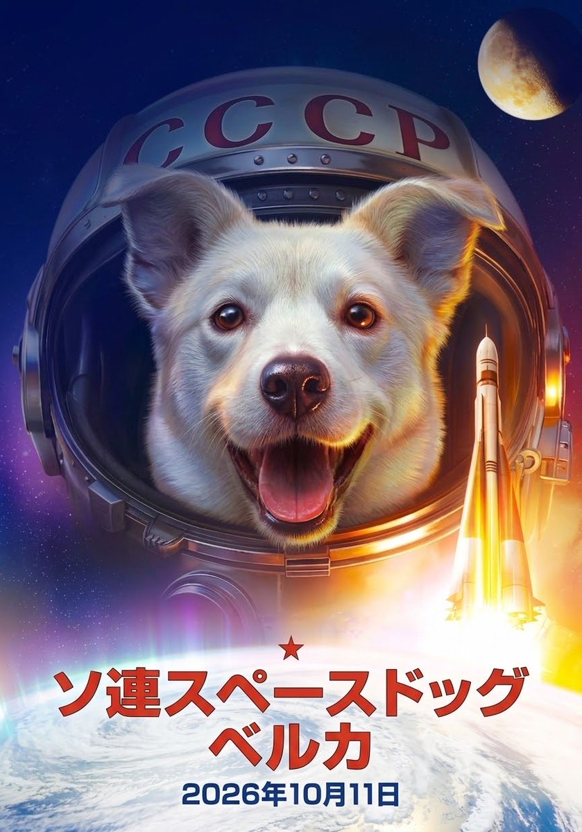 AceSquare2023's tweet photo. 第４回 現代ロシア映画上映会のお知らせです。今年4月公開の最新作💫

《ソ連スペースドッグ　ベルカ》

開催日時　2026年10月11日(日)
13時30分 開場　  14時00分 上映会 開始
場所　港区札の辻スクエア　11階　ホール小

監督：ミハイル・モルスコフ
原題："Моя собака- космонавт"
2026年公開／103分／ロシア語／日本語字幕つき ／主演：ドミトリー・カリホフ(子役)

上映前に、沼野充義さん（東京大学名誉教授）によるプレトーク〈ソ連の宇宙犬たちの栄光と苦難〉があります。

WEBチケットは前日まで。当日券は13時20分より会場受付で販売します。

皆さまのご来場を心よりお待ちしております。

***************************
チケット情報　https://t.co/UzGrI7bVLp
***************************

協力：セントラル・パートナーシップ

【物語】1960年。ロケットが打ち上がるたびに、夢が空を明るく照らす― そんなバイコヌール宇宙基地近郊の町に、10歳の少年ミーシャは暮らしている。聡明なミーシャの頭の中は、宇宙への空想でいっぱいだ。
誕生日を迎えたその日、ミーシャはベルカという一匹の犬を見つける。ベルカとの出会いは、ミーシャ自身の運命を決定づけるだけでなく、宇宙開発の歴史にも新たな一ページを刻むことになる。

映画情報　https://t.co/WAAEecUZuw

10月11日 タイムスケジュール

13:30　　開場
14:00　　プレトーク
14:30　　休憩
14:45　　アフタートーク
16:30　　終了予定

（多少延長する場合もございます。余裕をもってご計画ください。）