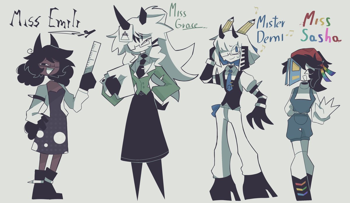 Danylebeaukg8d's tweet photo. To be honest, they took more effort than I expected-especially Demi, since I even had to do a sketch for her.
But I'm not complaining :D
(Does Miss Grace look younger, or is it just me?)
#fundamentalpapereducation #fpe
#missemily #missgrace #misterdemi #misssasha https://t.co/XsuRx7unTi
