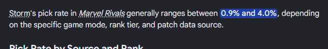 UsedAlmondMilk's tweet photo. Twitter is the only place where ppl will convince you that half the player base plays Storm 😭😭 I played over 1000 games and I swear I seen maybe .0001% of someone actually playing her before realizing...damn she's ass *swaps hero*😂 yall just be chattin, Netease sees the real https://t.co/cs3VS9ly15