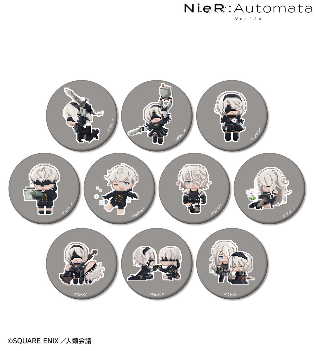 AMNIBUS's tweet photo. 【予約開始】アニメ「NieR:Automata Ver1.1a」より「トレーディング DOT DOT マット缶バッジ」などの予約受付を開始しました！当ショップ限定特典もございます！この機会にぜひご予約ください！
https://t.co/xE4WXlHBZj #ニーア #NieR #ニーアオートマタ https://t.co/LGrON9ofxx