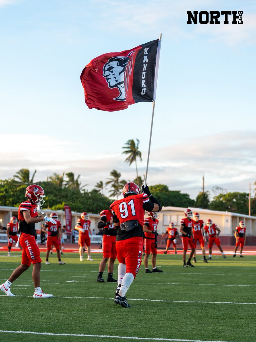 northvue's tweet photo. Clean Sweep Over League Foes

The Kahuku Red Raiders defeat the Punahou Buff-N-Blue and are the second team in history to defeat all ILH teams in one season. Read more on our website: https://t.co/qLABnp7EwY

📸: @pakelawheeler https://t.co/CJyxfFAdSw