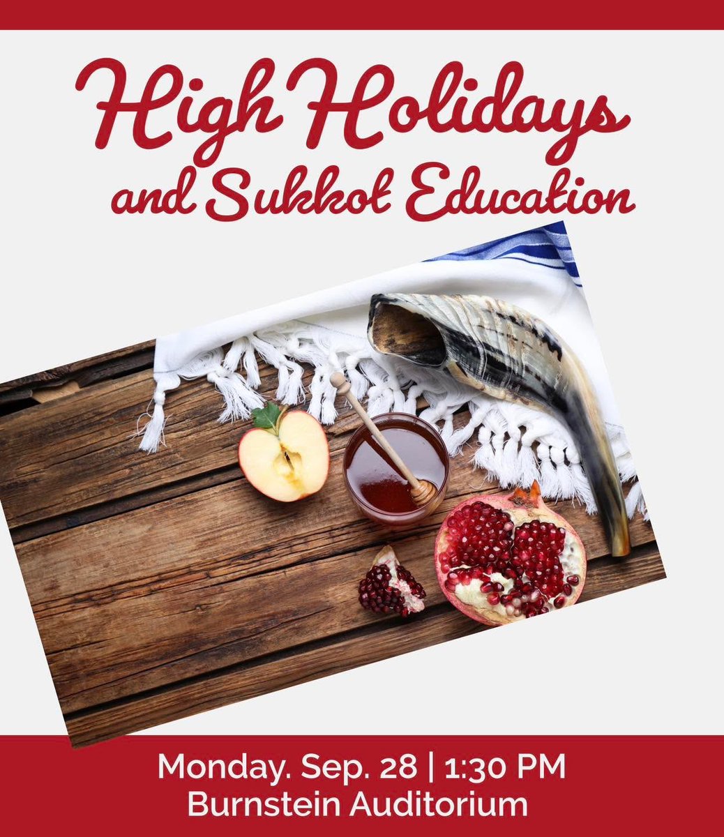 ZarrowPointe's tweet photo. High Holidays &amp; Sukkot Education with Rabbi Appel and Cantor Labow
Monday, September 28th at 1:30 p.m.
Burnstein Auditorium

Join Rabbi Bathsheva Appel and Cantor Jenny Labow from Temple Israel as they share the significance and customs of the High Holidays. https://t.co/rxjcBoChCu