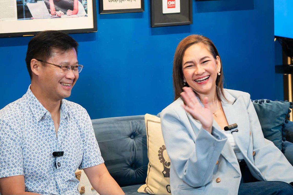 PhilstarNews's tweet photo. MOWM & DAWD ON TITA P’S SHOW 🎙️

Senator Risa Hontiveros shared photos of herself with Senate President Win Gatchalian from their guesting on a podcast hosted by Pia Hontiveros.

“Napanood niyo na ba ang guesting ni Mowm & Dawd sa show ni Tita P?” Hontiveros wrote in her post, sharing the episode for those who have yet to watch.

📷 Sen. Risa Hontiveros