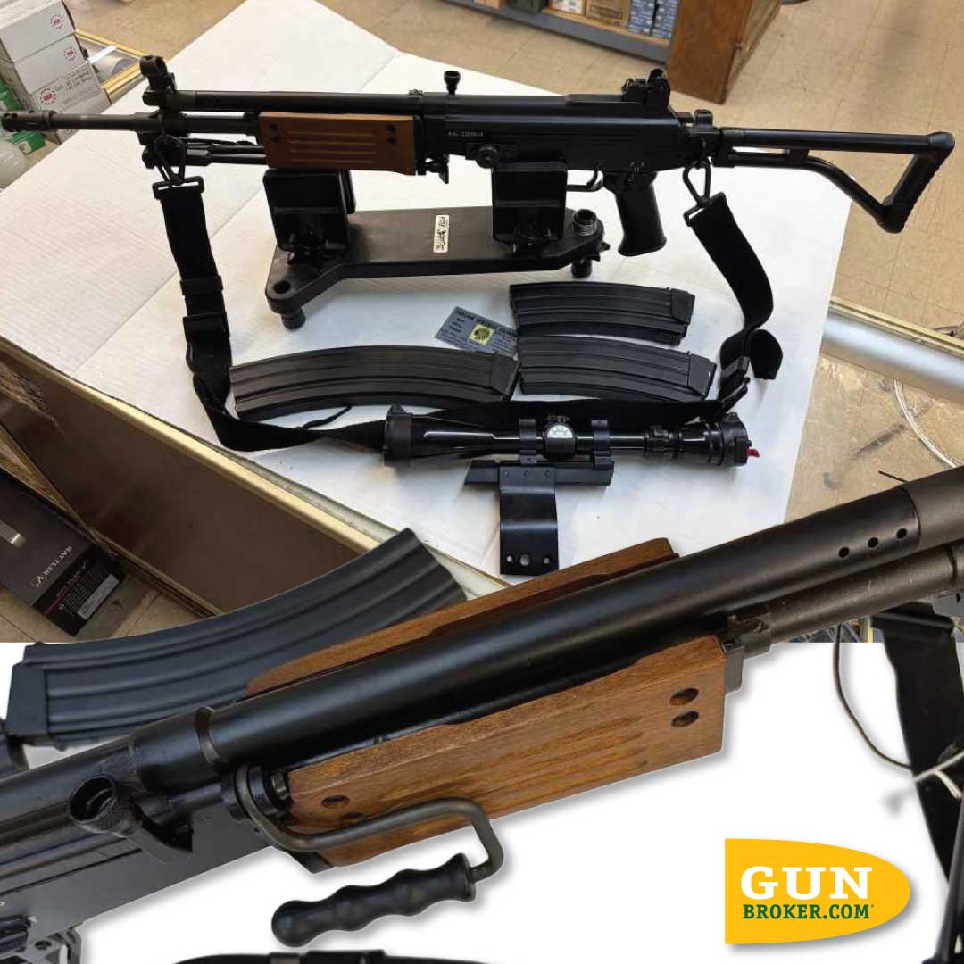 GunBroker's tweet photo. ๐ง #ColdWarWednesday: Pre-Ban IWI Galil 392.
Chambered in 5.56x45mm NATO, this pre-ban Galil 392 brings together Cold War-era military styling and the rugged reputation of Israelโs iconic rifle platform.
Galil or AK: Which Cold War classic would you choose?
๐ See it here: https://t.co/AxMgDx8rDk
#ColdWarWednesday #Galil #MilitaryFirearms #GunBroker
