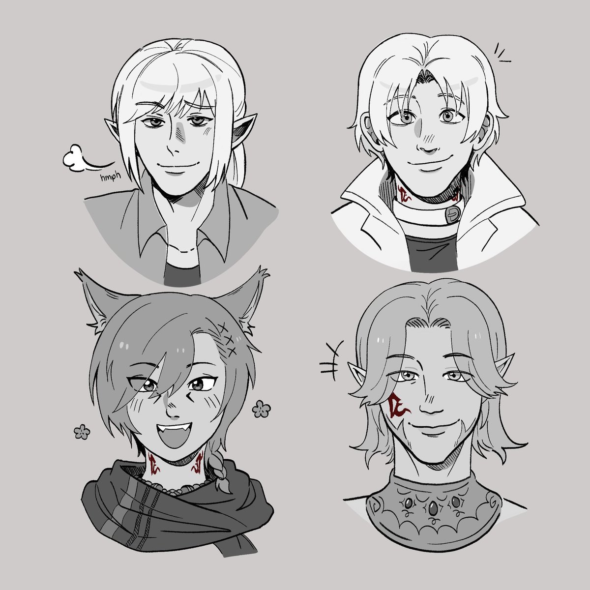 StarliteOpera's tweet photo. smiling scions!

#ffxiv #ffxivart https://t.co/uDfHhA7xKw