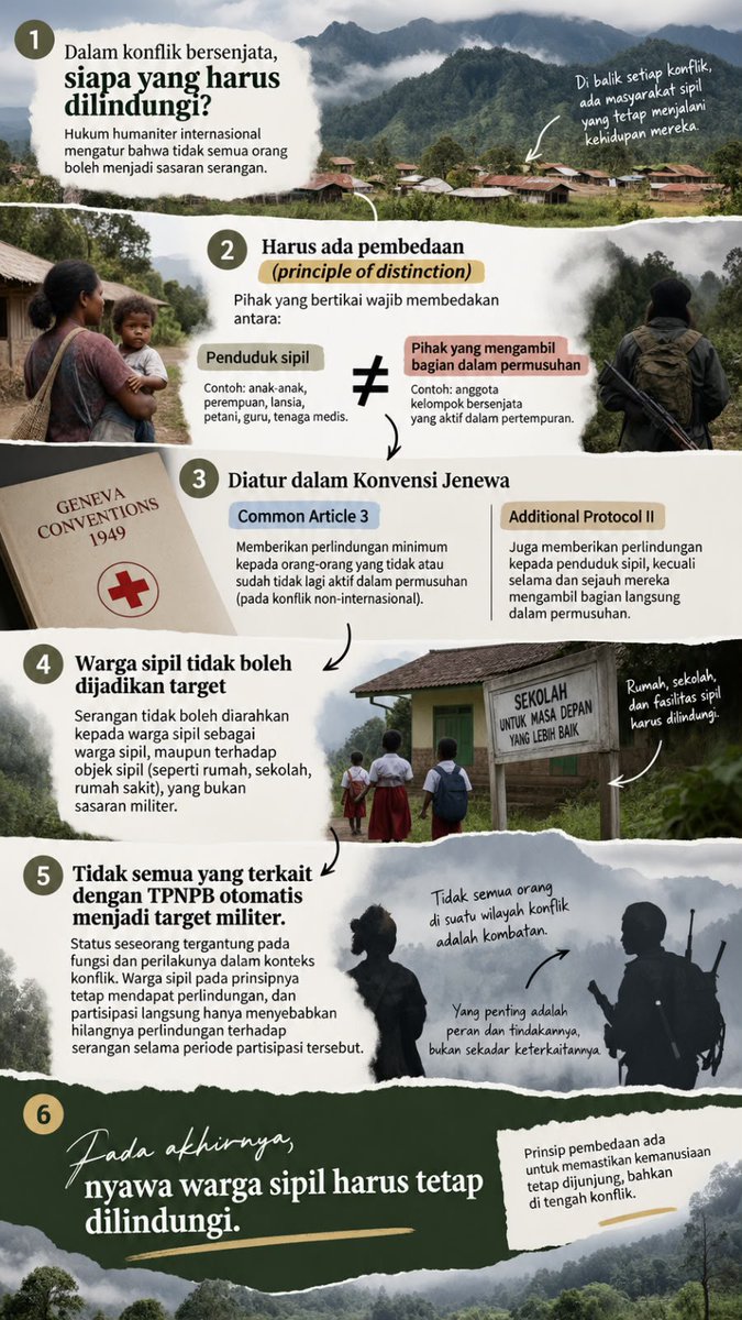 agolswer_c's tweet photo. Warga sipil bukan target. Mereka adalah ibu, anak, petani, guru—yang berhak hidup aman. Dukung upaya perlindungan &amp; ciptakan lingkungan damai. Bersatu untuk kemanusiaan! 🤝🇮🇩

#LindungiWargaSipil #Kemanusiaan #IndonesiaDamai https://t.co/K7IFFUNk4J