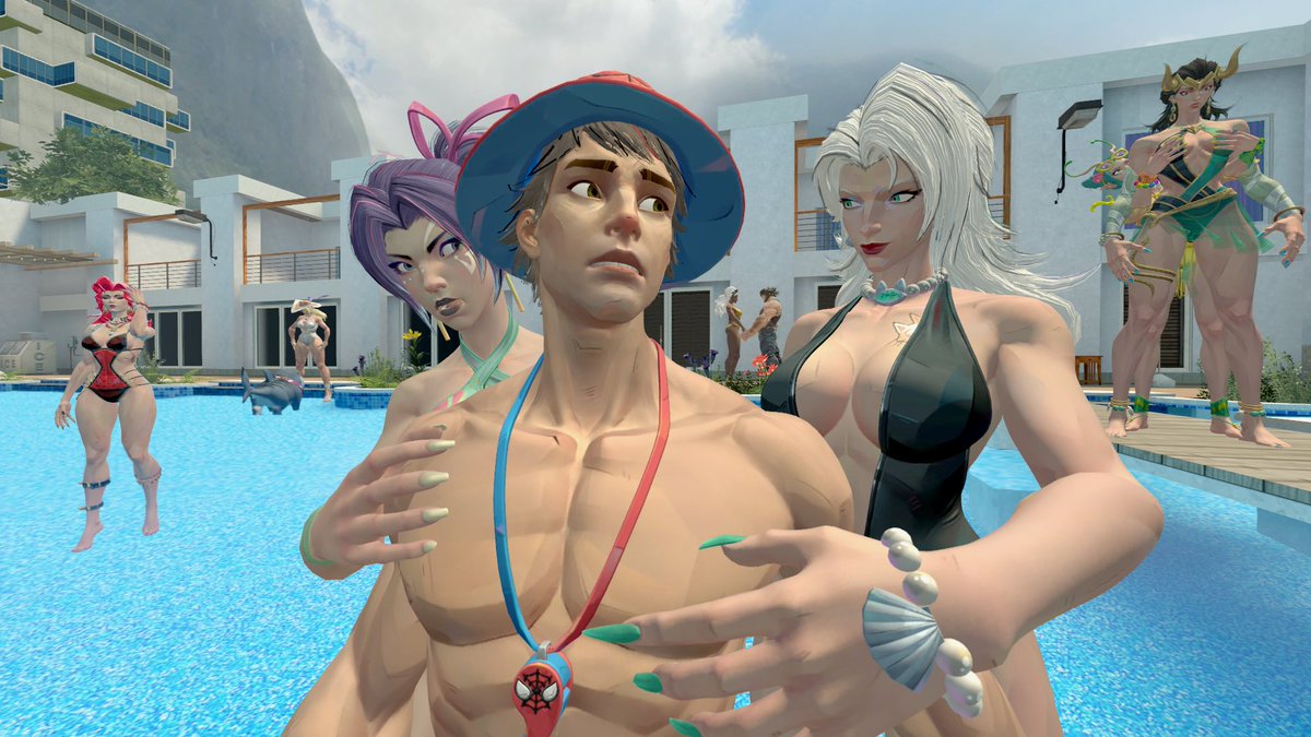 TheDok1998's tweet photo. End of Summer
#MarvelRivals #SpiderMan #Psylocke #BlackCat #MarvelStorm #EmmaFrost #Wolverine #ladyloki #MarvelMantis #jeffthelandshark #BlackWidow #SpiderSai #SpiderCat #Lotis #Stormverine #SFM #sourcefilmmaker #3d #fanart https://t.co/r1NBJx6Nm5