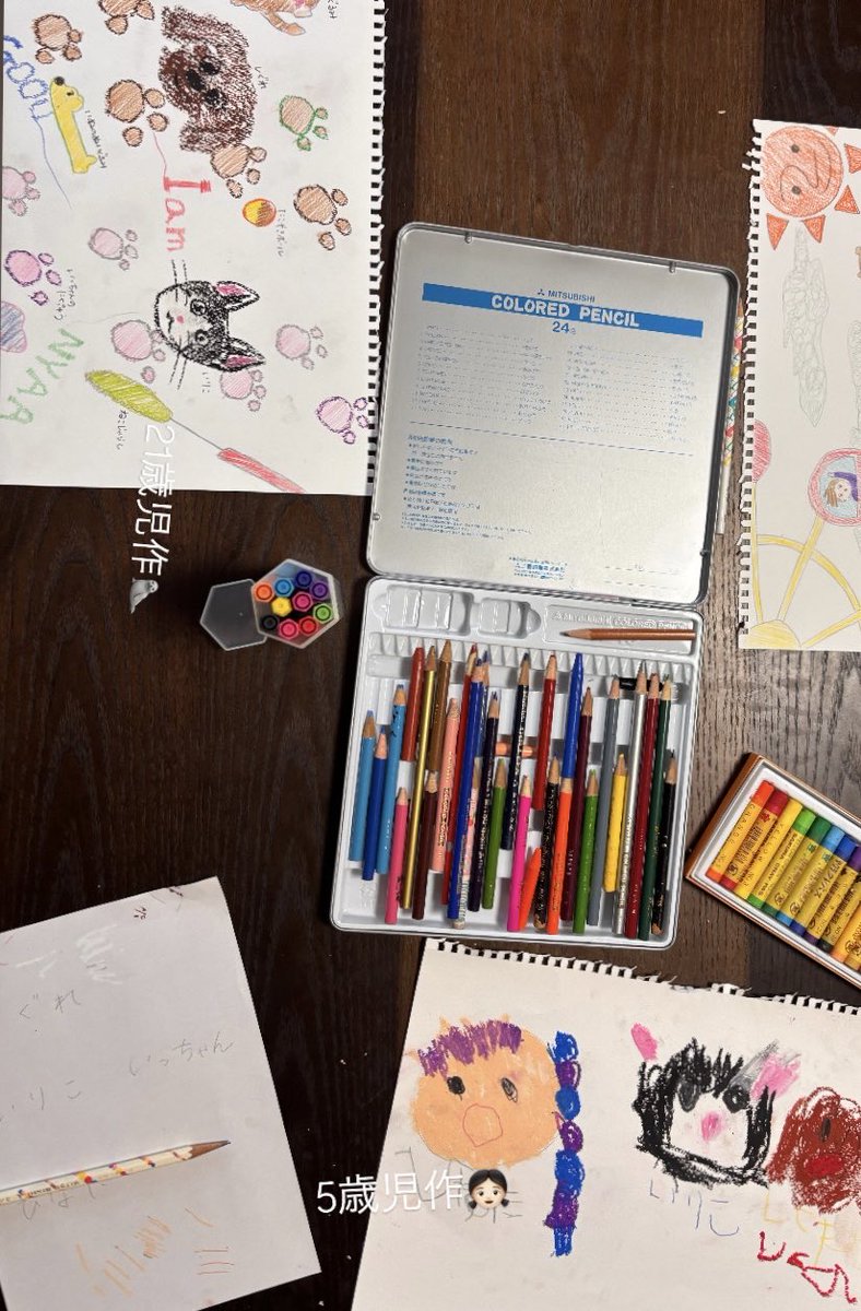 Crow_n07's tweet photo. みんなでお絵描きをしたシルバーウィーク🖍️ https://t.co/K10nwFXGhr