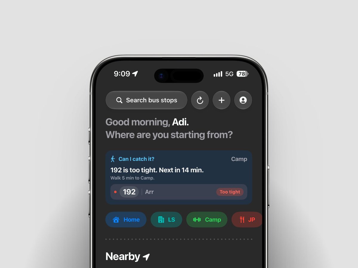 adiarya05's tweet photo. Add your most used buses stops on your Home Screen at @catchsgbuses 

Few of the ones I’ve saved:
- Home
- Most Used MRT
- Camp

Try it now at: https://t.co/nA1HkyAcGc https://t.co/dsnGdLfYBB