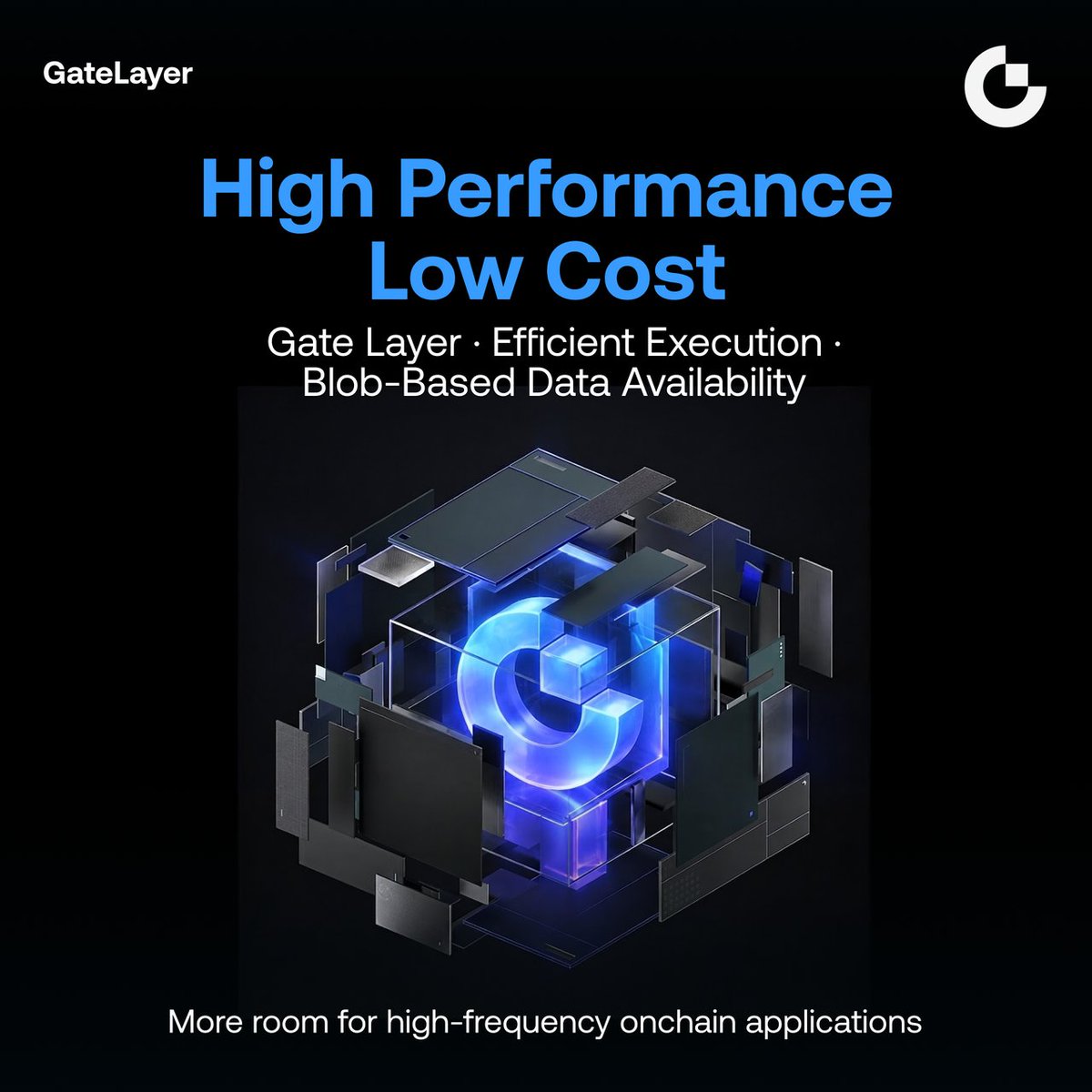 GateLayer's tweet photo. 💸  High performance shouldn't come at a high cost.

Gate Layer combines efficient L2 execution with EIP-4844 Blob-based data publishing to reduce the cost of onchain transactions.

Higher throughput. Lower costs.

🔥 More room for DeFi, Meme, gaming, social, and other high-frequency applications to scale.

🔗 Explore now: https://t.co/iT6WyfUHZo
