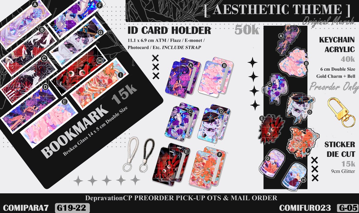 DepravationCP's tweet photo. [6/?]
Descartes &amp; Aesthetic Theme
Fandom : Original Merch

#CF23 #CFXXIII #comifuro23catalogue #comifuro23 #cf23catalogue #comicfrontier #comipara7 #comipara #originalmerch #originalmerchandise #originalcharacter https://t.co/6XxQ0ihiNg
